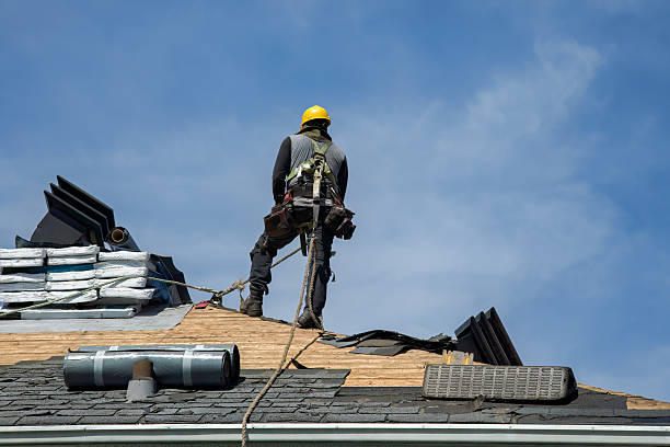 Professional Gutter Installation technician working in Farmington, CT